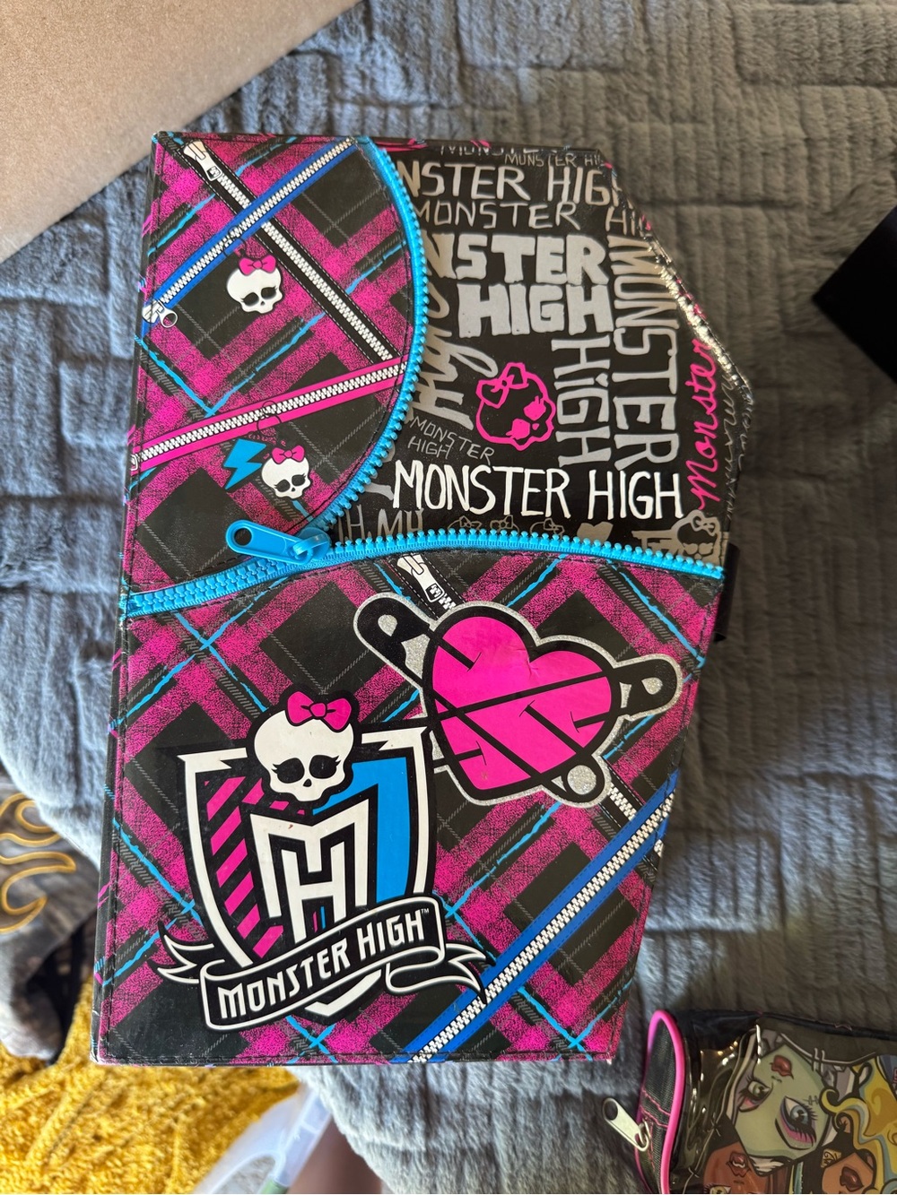 Monster High Pink, Black & Blue Kids Accessory Bag